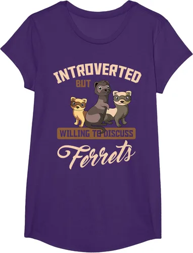 Vista 63 de Camiseta para amantes de los animales de los hurones, Negro, S