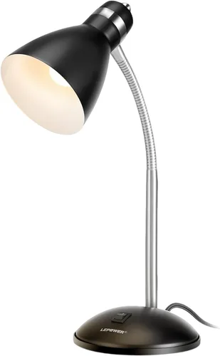 Vista 12 de LEPOWER Lámpara de escritorio de metal, luz de lectura ajustable de cuello Negro arena