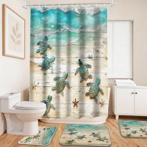 Vista 26 de Cool Modern - Juego de portaaviones para niños con cortina de ducha náutica militar y alfombras de 20 x 31 pulgadas, accesorios de baño, decoración