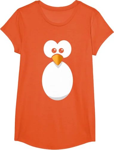 Vista 69 de Camiseta divertida con diseño de cara de pingüino o disfraz fácil, color negro, talla S