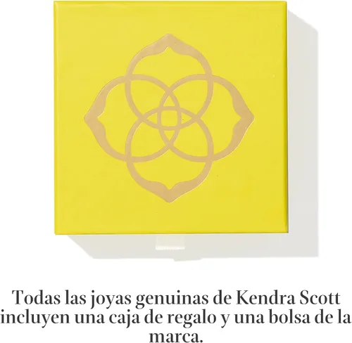 Vista 3 de Kendra Scott Ari Aretes de botón en forma de corazón para mujer, joyería de moda ORO - BRILLANTE AQUA DRUSY