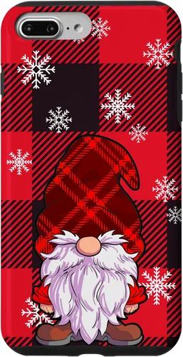 Vista 12 de Christmas Phone Case Red Buffalo Plaid Gnomes Snowflake Case for iPhone 17