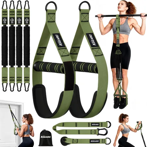 Vista 11 de Pull Up Assistance Bands for Women, Heavy Duty Resistance Bands with Handles, Exercise Band with Door Anchor, Workout Band Set for Pull Up Bar, Full