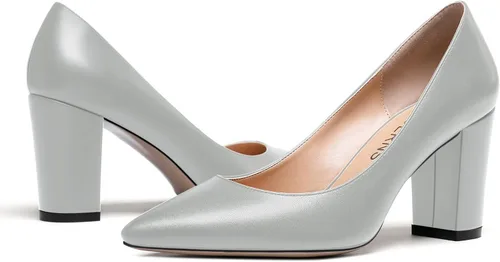 Vista 6 de WAYDERNS Zapatos de tacón alto con puntera puntiaguda mate para mujer, 3.5 pulgadas