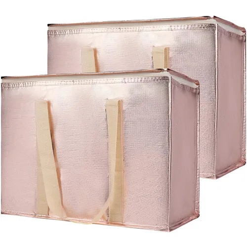 Vista 15 de Bodaon Bolsa de entrega de pizza aislada, 20" x 20" x 8" bolsas calentadoras de pizza para mantener caliente, bolsa aislada para entrega de Negro