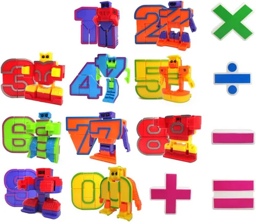Vista 8 de Juguete educativo de matemáticas para contar números, juego de robot, juguetes para niños, 15 piezas