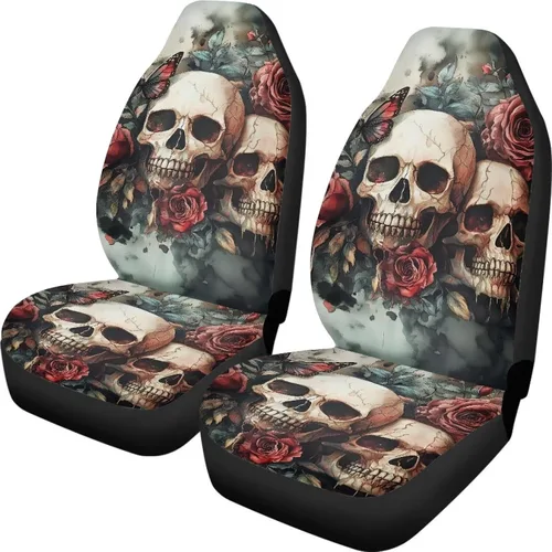 Vista 33 de Talayituse - Funda de asiento de coche con estampado de salpicaduras de pintura de la bandera americana, funda de asiento de cubo para vehículo, 4