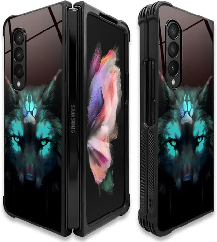 Vista 30 de CARLOCA Funda compatible con Samsung Galaxy S23 Plus, diseño gráfico de identidad negro espiritual lobo, a prueba de golpes, antiarañazos