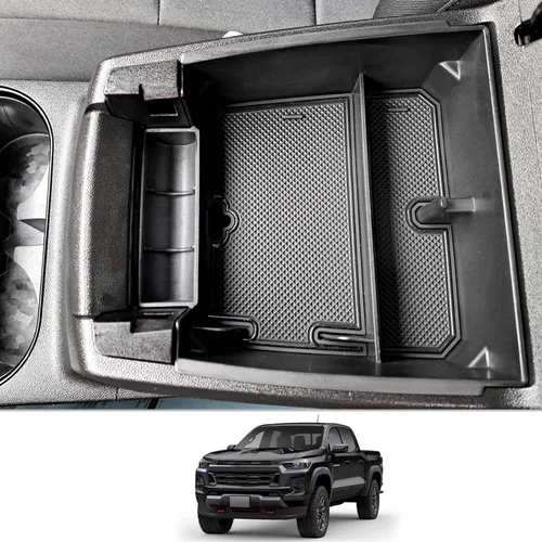 Vista 10 de CDEFG 2 piezas para 2025 2026 Chevy Colorado GMC Canyon Organizador de bandeja para consola central para 2023-2025 2026 Chevy Colorado GMC Canyon