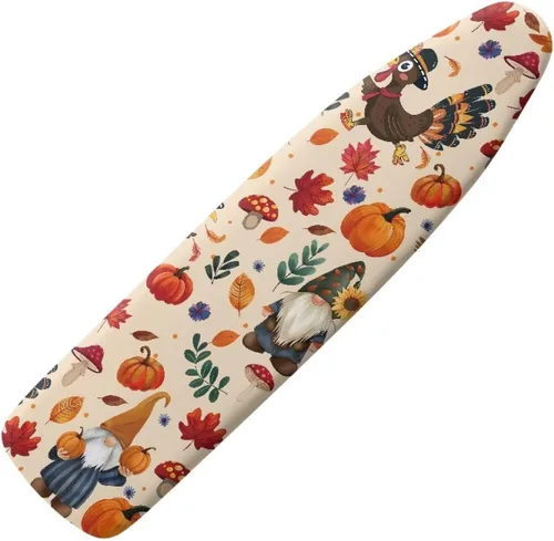 Vista 34 de Funda para tabla de planchar con estampado de rosas vintage con gancho y bucle, sujetadores ajustables, fundas protectoras para tabla de planchar