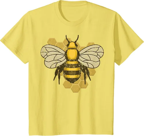 Vista 62 de Retro Beekeeper Beekeeper Honey Bumblebee Vintage Saves Bees T-Shirt Asphalt Grey