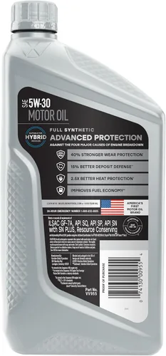 Vista 18 de Valvoline SynPower Full aceite sintético para motor, 1 Cuarto de galón, Ambar