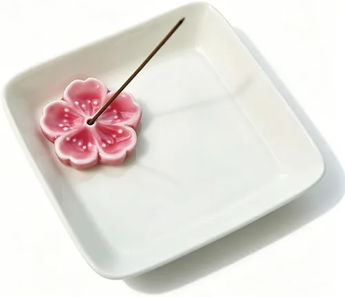 Vista 10 de Soporte de cerámica japonesa hecho a mano para incienso o quemador de incienso, bandeja única para recoger cenizas y regalo decorativo, decoración