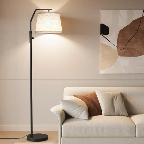Vista 10 de SUNMORY Lámparas de pie para sala de estar, bombilla de 9W incluida, lámpara para dormitorio con cabezal ajustable, lámpara de pie con interruptor