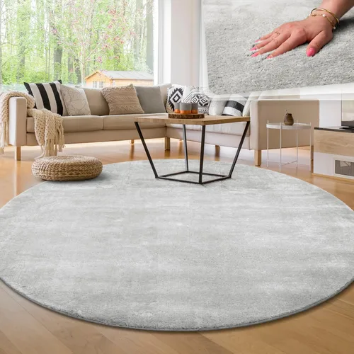 Vista 15 de Paco Home Alfombra suave en cobre acogedora alfombra antideslizante color sólido lavable, tamaño: 6'7" x 9'2" Marrón cobre
