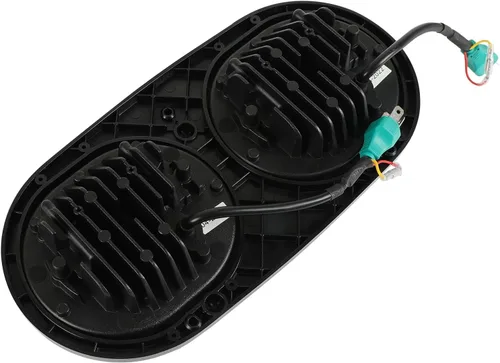 Vista 7 de SUNPIE Faro delantero LED cromado de 5-3/4 pulgadas, proyector de motocicleta, faros LED duales, compatible con accesorios Harley Road Glide Negro
