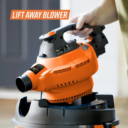 Vista 11 de Armor All VBV809 0901 - Aspiradora húmeda/seca de 8 galones y 4.5 HP con soplador desmontable, naranja
