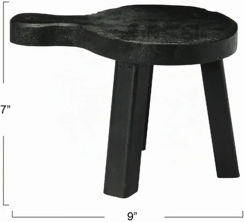 Vista 2 de Creative Co-Op Pedestal decorativo de madera, negro