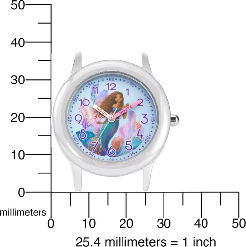 Vista 5 de Disney The Little Mermaid Live Action - Reloj analógico de cuarzo para niños, Azul