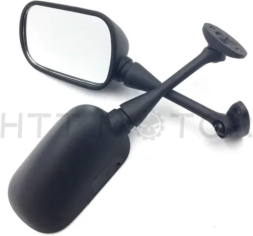 Vista 2 de MT064-BK - Espejos de repuesto OEM negros compatibles con Cbr 600Rr 2003-2012 Cbr1000Rr 2004-2007