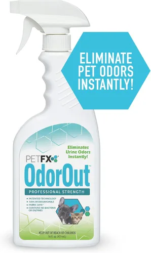 Vista 3 de PetFX OdorOut - Eliminador de olores no tóxico patentado para orina y heces de mascotas - Elimina todos los olores a base de nitrógeno en la fuente