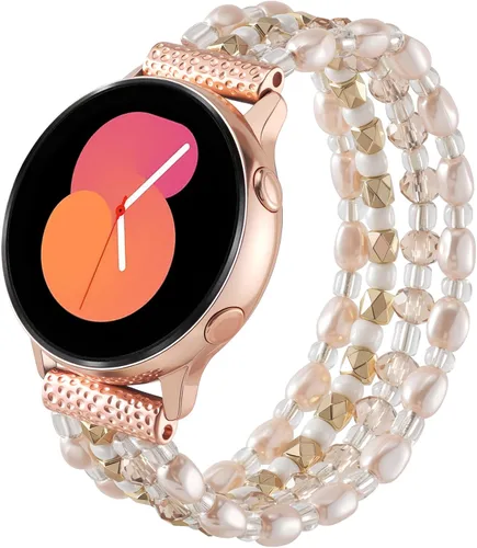 Vista 12 de VISOOM Pulsera de cuentas boho compatible con Samsung Galaxy Watch 8/7/6/5/4 de 40/44mm/Active 2 Watch 4 Classic de 42mm para mujer, pulsera