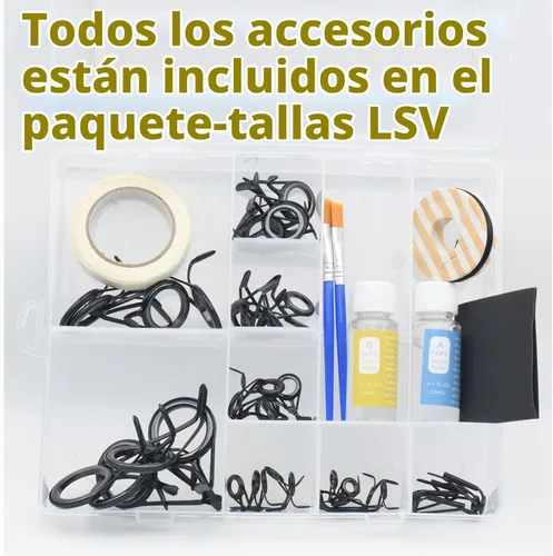 Vista 2 de Kit de reparación de guías de acero inoxidable para pesca de agua salada, 40 Uds