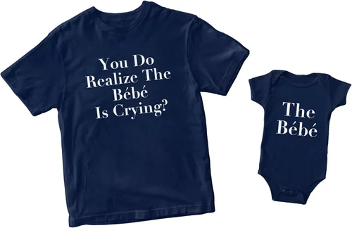 Vista 2 de You Do Realize The Bebe is Crying The Bebe - Camisetas familiares a juego con parodia de programa de televisión