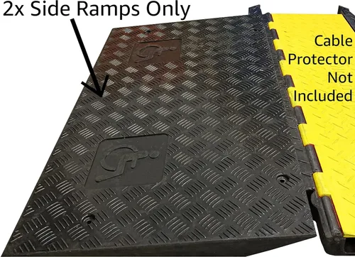 Vista 4 de Electriduct Rampa para silla de ruedas para cubierta de cable, protector de cable de transición suave, perfil de 2 pulgadas, goma antideslizante