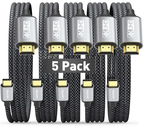 Vista 12 de UANTIN Cable USB C a HDMI de 3 pies Cable USB 3.1 tipo C a HDMI de alta velocidad 4K [compatible con Thunderbolt 3/4/5] con MacBook, Galaxy S9 a