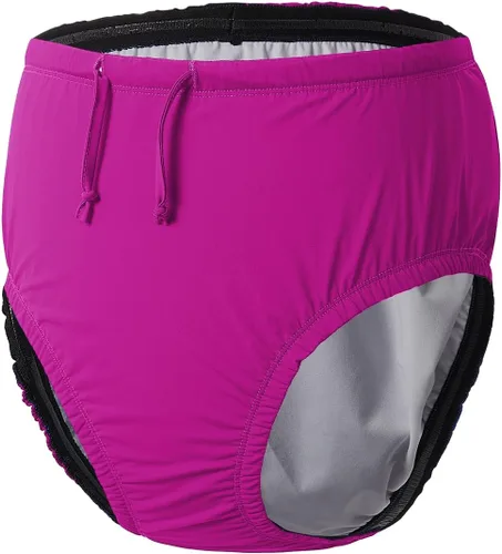 Vista 14 de Pañales de natación reutilizables para adultos, ropa de baño para necesidades especiales para incontinencia, cubiertas de pañales de tela Negro
