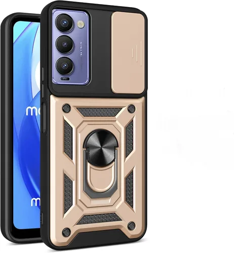 Vista 34 de Compatible con Tecno Camon 18P Bracket Shell, Slide Camera Lens Cover Case Azul