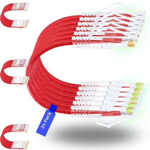 Vista 12 de Rapink Patch Cables Cat6/ Cat6a - Cable de conexión Ethernet Cat6 / Cat6a, compatible con 10G, cable de conexión Cat 6 sin enganches para panel