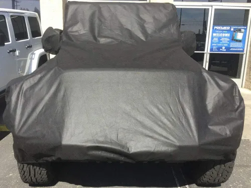 Vista 3 de carscover ajuste personalizado 100% bloquea el sol 2004 – 2017 Jeep Wrangler Unlimited 4 Puerta SUV xtrashield Funda protectora para auto