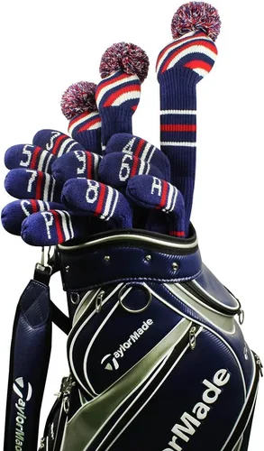 Vista 7 de Scott Edward 1/7/10 piezas de fundas de cabeza de palos de golf de punto para hierros, cuña y básicamente forma de calcetines, protector de cabeza