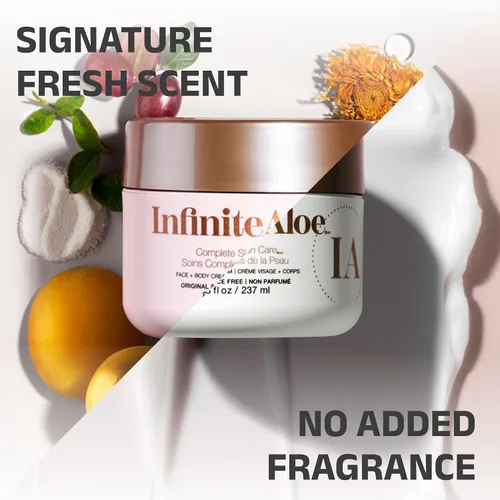 Vista 7 de InfiniteAloe, Hidratante corporal y facial de aloe vera, crema facial sin fragancia, crema corporal, loción de manos para piel seca, 4 frascos