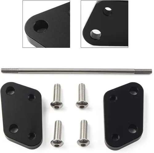 Vista 6 de FSFY - Placa de montaje para estribera trasera ajustable para Suzuki Gixxer 250 SF 2020-2021, negro