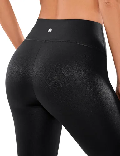 Vista 6 de CRZ YOGA Butterluxe Matte Faux Leather Leggings for Women 28'' - No Front Seam High Waist Stretch Tights Pleather Pants