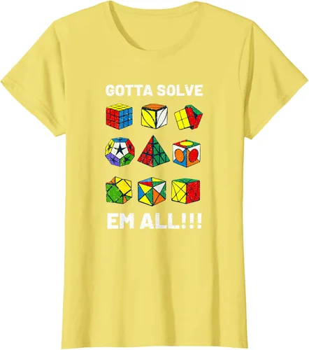 Vista 39 de Camiseta competitiva Puzzle Cube Gotta Solve Em All Speed Cubing