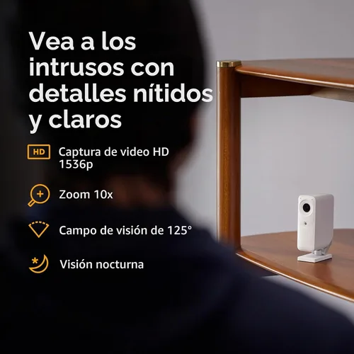 Vista 7 de SimpliSafe Cámara de Seguridad Inalámbrica para Interiores Smart Alarm