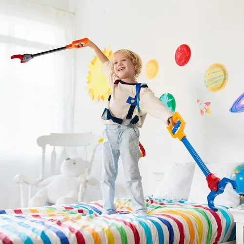 Vista 3 de Lewtemi - Juguete interactivo de garra para niños, 4 piezas, 18 pulgadas, multicolor
