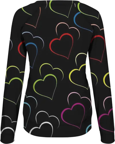 Vista 74 de Sudadera de manga larga con estampado de leopardo y corazón para mujer, para el día de San Valentín, sin botones, para niñas, regalos