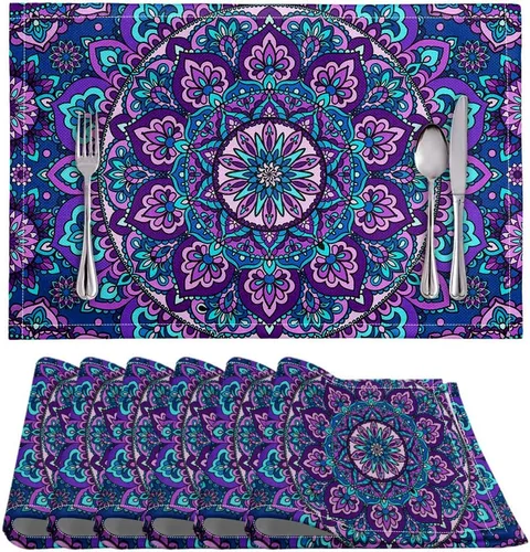 Vista 10 de BIGCARJOB Mantel individual de diseño personalizado, 4 piezas, tapete de mesa resistente al corazón, 12 x 18 pulgadas 1-diseño personalizado
