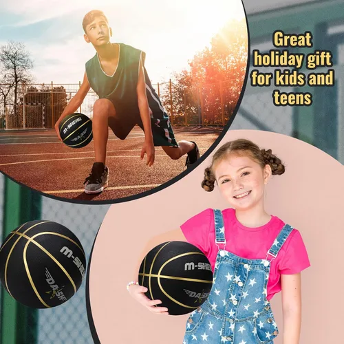 Vista 5 de Wettarn 6 piezas de balones de baloncesto tamaño 5 al por mayor, suministros de donación caritativa cristiana, balón de baloncesto de 27.5 pulgadas