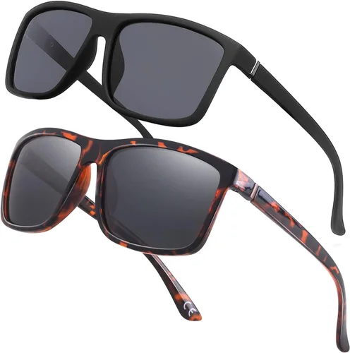 Vista 22 de Gafas de sol polarizadas deportivas para hombre, gafas de marco cuadrado NP1007