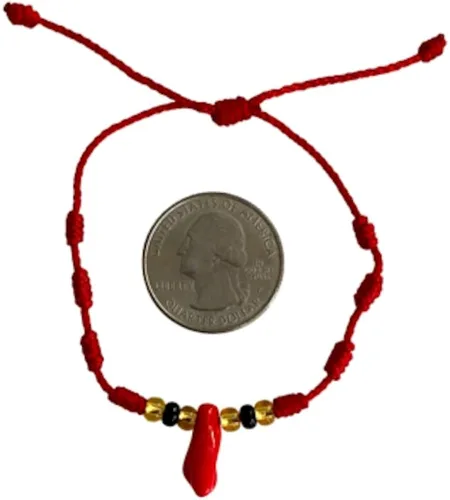 Vista 4 de PULSERA DE AZABACHE ROJO PARA PROTECCION-B114