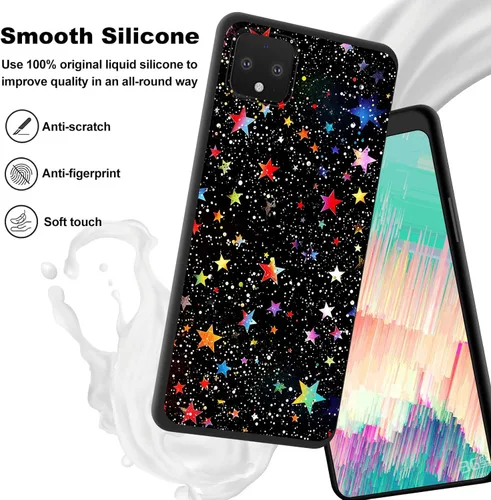 Vista 426 de Funda delgada para Google Pixel 4 XL, funda delgada de silicona de TPU suave a prueba de golpes para Google Pixel 4 XL, astronauta Galaxy