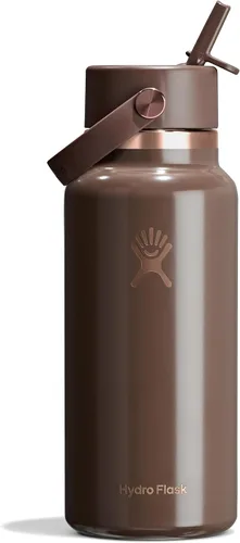 Vista 112 de Hydro Flask Botella de agua – Acero inoxidable aislado – Tapa flexible con popote de boca ancha, antiderrames, a prueba de fugas y recargable