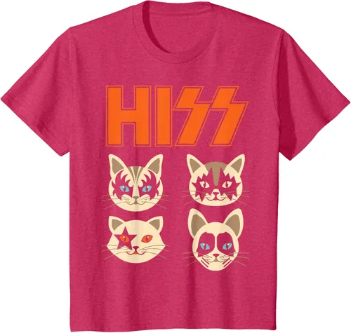 Vista 47 de Camiseta Hiss Funny Cats Kittens Rock Rockin, Negro