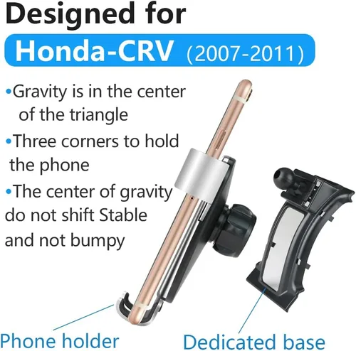Vista 6 de LUNQIN - Soporte para teléfono de coche para Honda CR-V CRV 2007 2008 2009 2010 2011 Auto Interior Accesorios Mejor Teléfono Celular Soporte